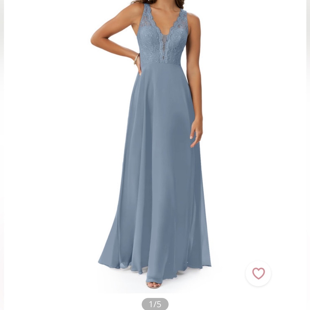 Azazie Dusty Blue Darlene